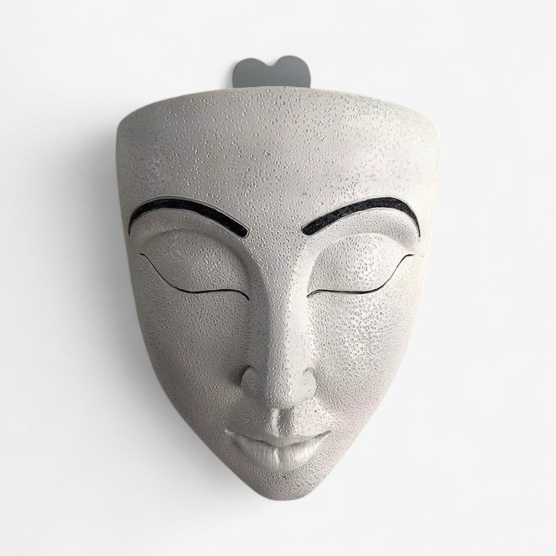 FloraMask - Vægmonteret blomsterpotte med ansigtsformet design