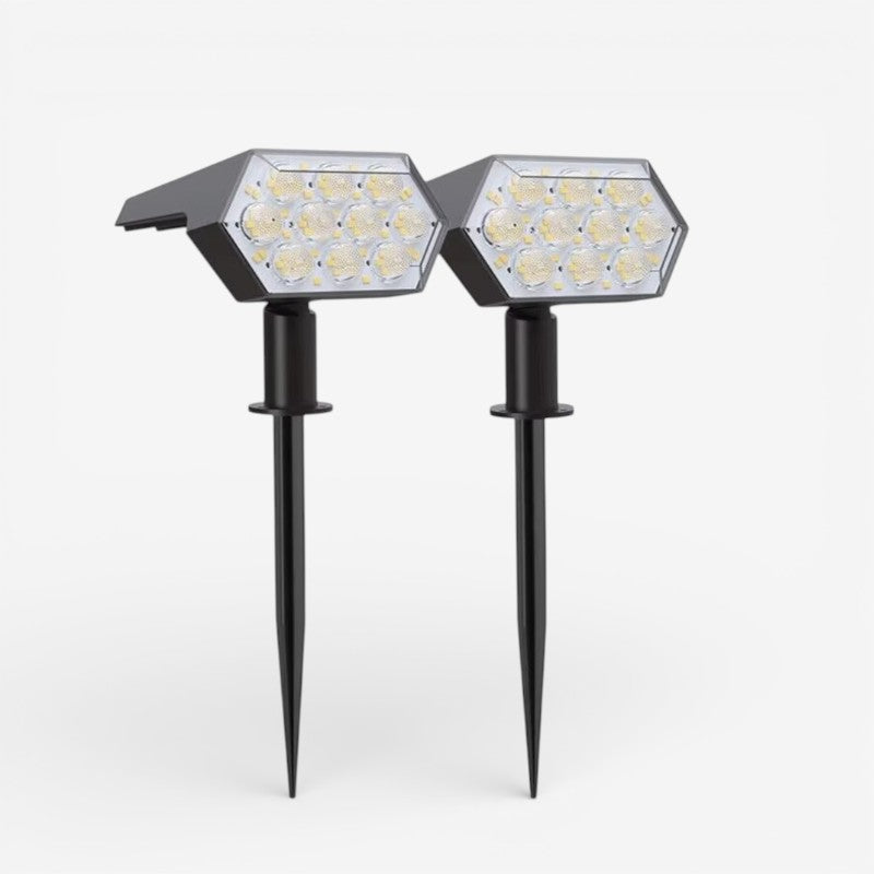 SunBeam - 2 stk. LED solcellelampe med justerbart design