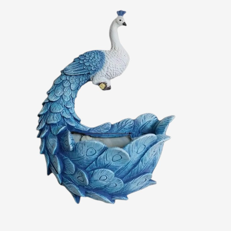 Peacock Aura – Påfuglepotte med væg monteret design