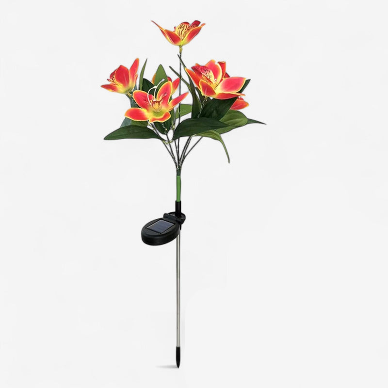 OrchidGlow – Solcelledrevet Orkidéhavelys med Farveskiftende LED’er