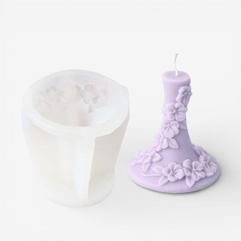 FloraCast– Dekorativ blomsterdesignet stearinlysform
