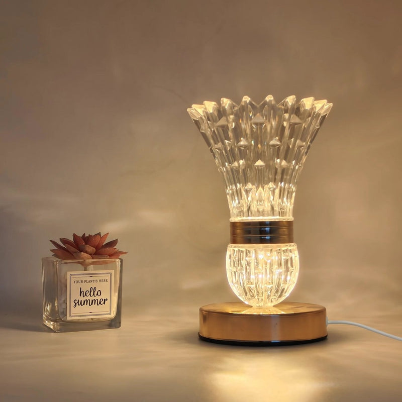 LumiVase – LED krystalbordlampe med dæmpbart stemningslys