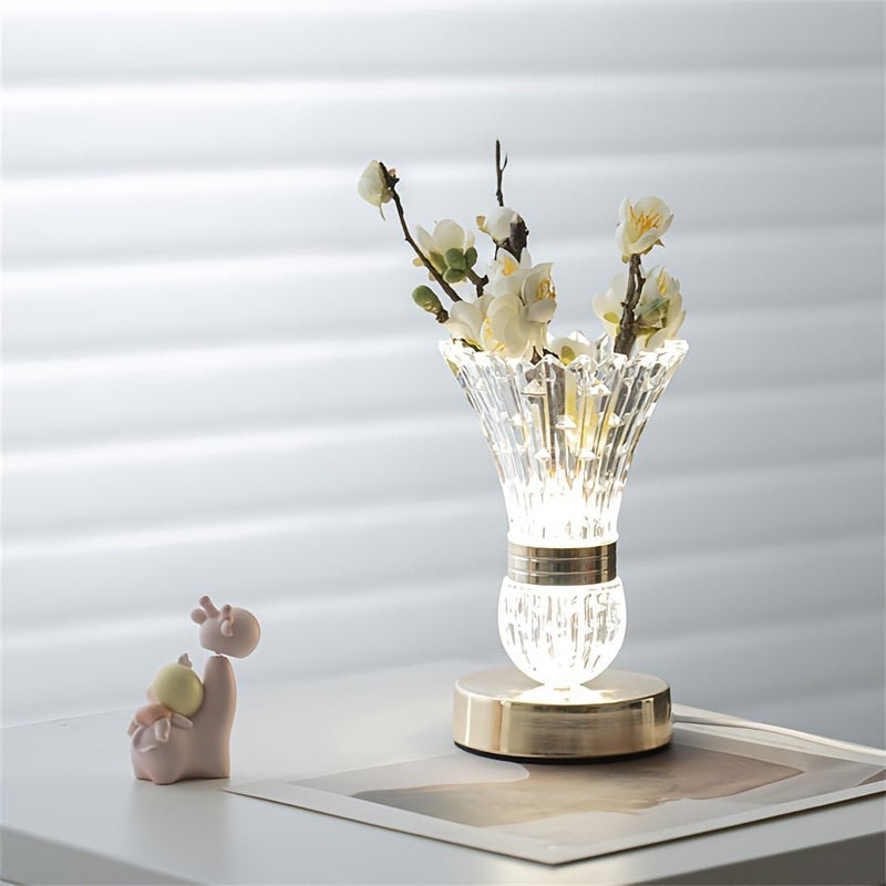 LumiVase – LED krystalbordlampe med dæmpbart stemningslys