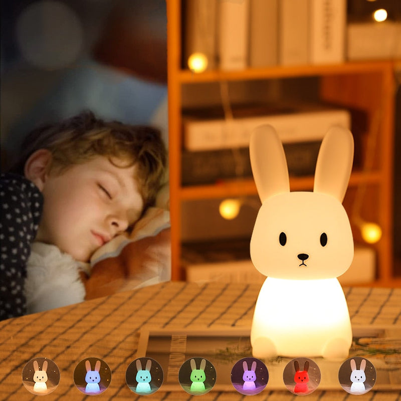 BunnyGlow - Legesygt LED nattelys i form af en kanin til at berolige børn i soveværelset