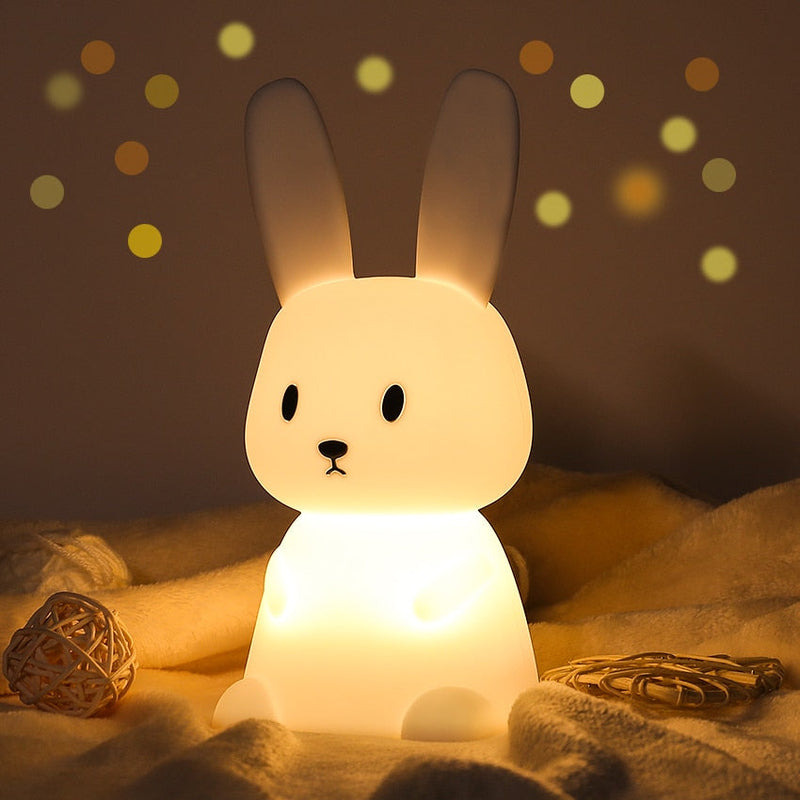 BunnyGlow - Legesygt LED nattelys i form af en kanin til at berolige børn i soveværelset