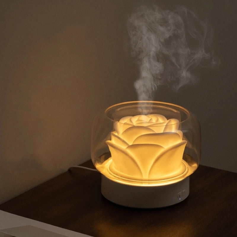 GlowMist – Aromadiffusor med blødt omgivende lys og afrundet form