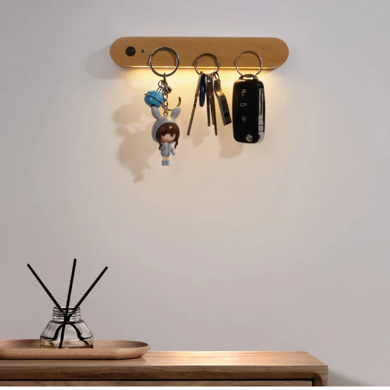 KeyGlow - Bevægelsessensor-nøgleholder med LED-lys for funktionel elegance