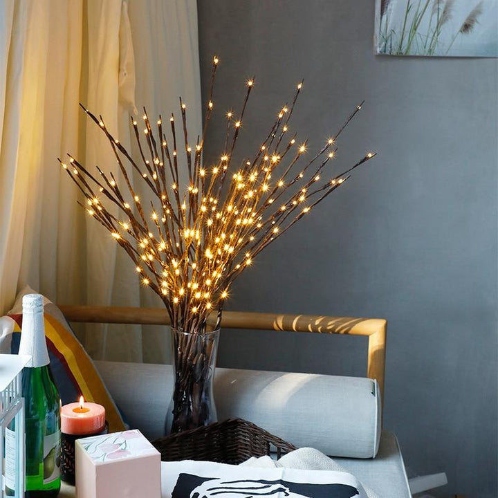 WillowLume - Elegant LED-grenlampe med yndefuld struktur og beroligende glød