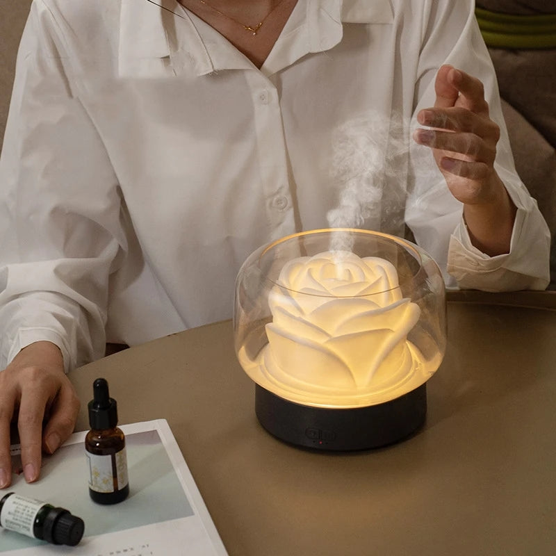 GlowMist – Aromadiffusor med blødt omgivende lys og afrundet form
